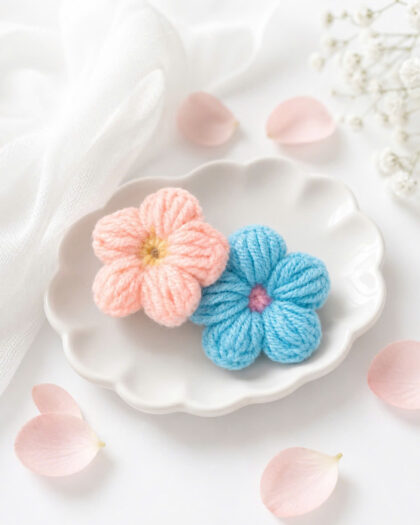 Ghim Cài Hoa Len Handmade